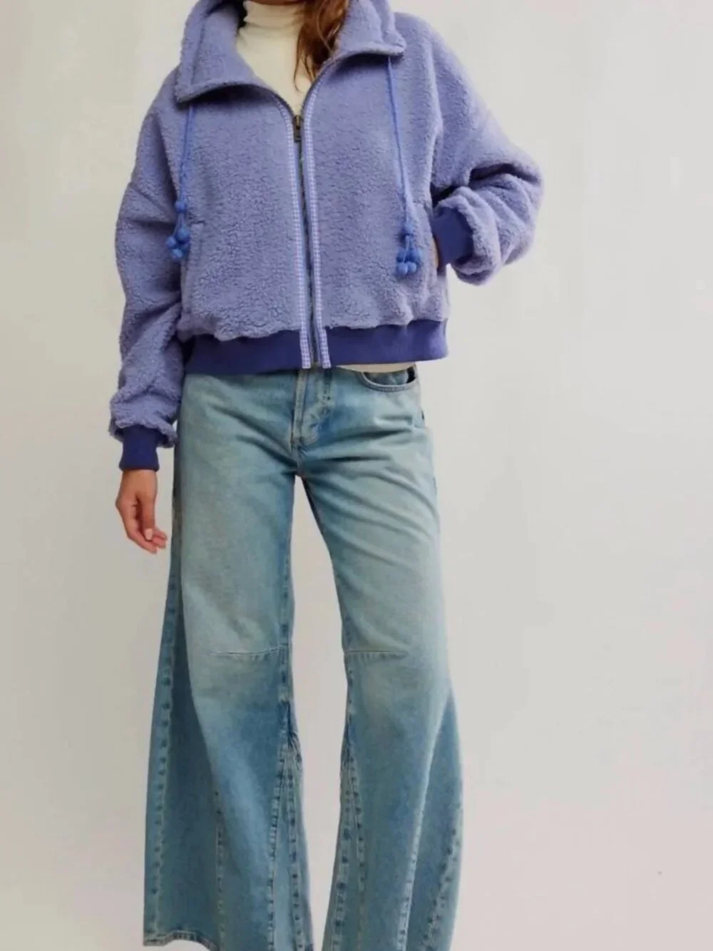NWT Free People Alpine Sherpa Jacket in Peri